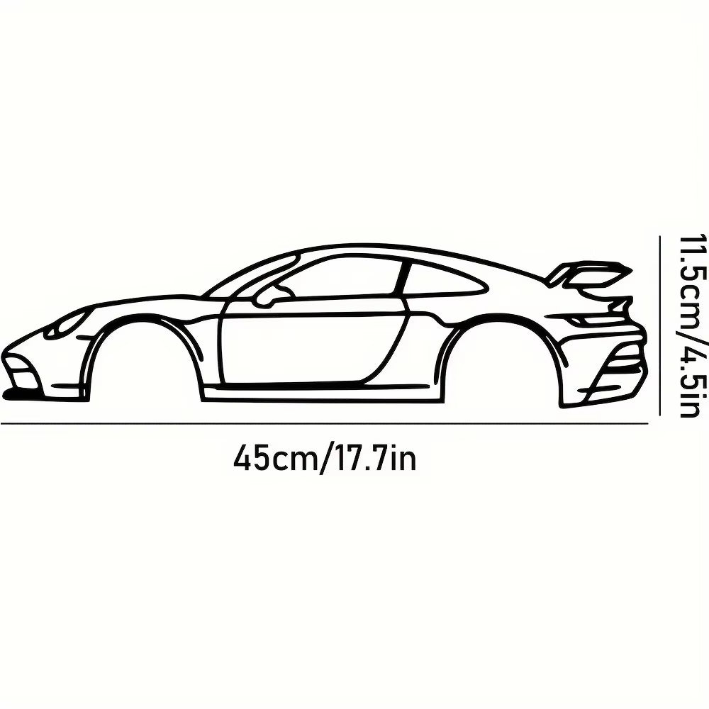 Metal Line Sports Car Wall Art
