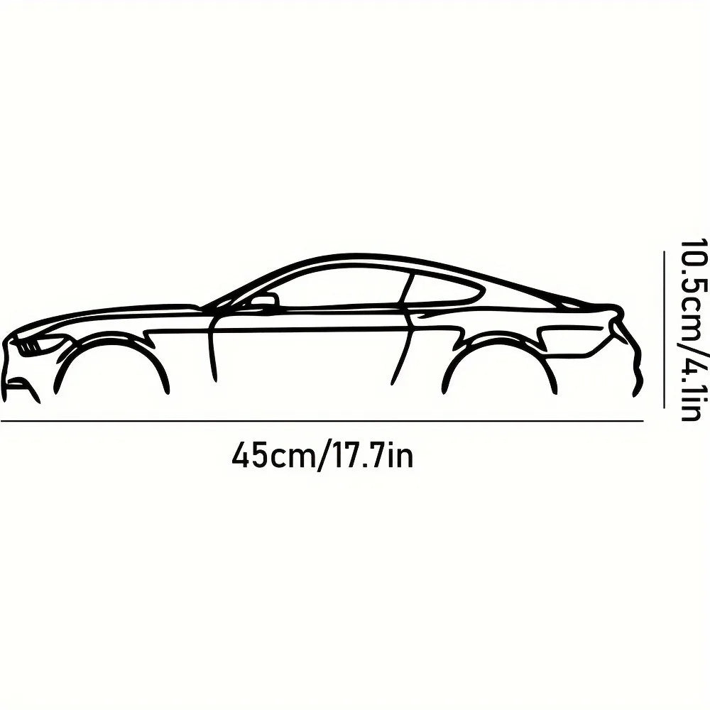 Metal Line Sports Car Wall Art