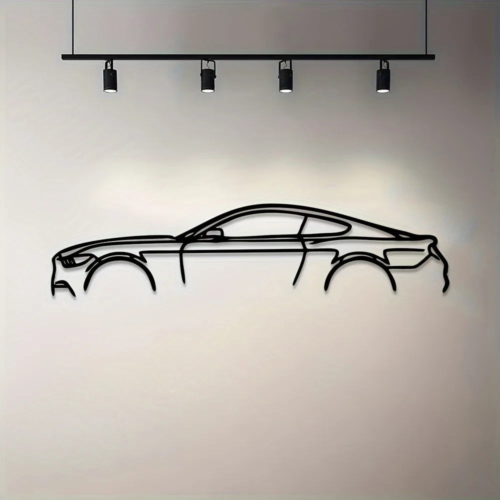 Metal Line Sports Car Wall Art