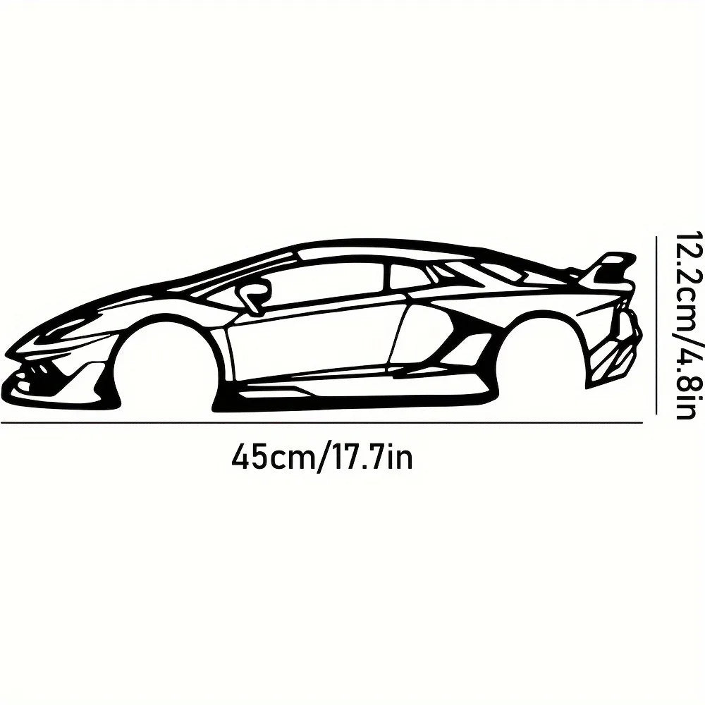 Metal Line Sports Car Wall Art