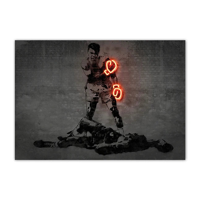 Neon SUV Car Canvas Art